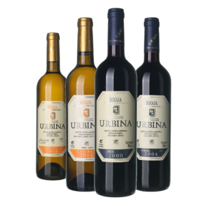 Spanish wine tasting from La Rioja: 2 white and 2 red archival wines from Urbina Winery