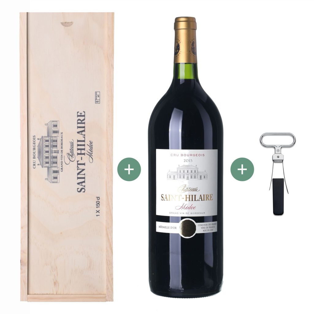 2015 Médoc Château Saint-Hilaire Magnum volume 1,5 l (+gift box & wine opener)