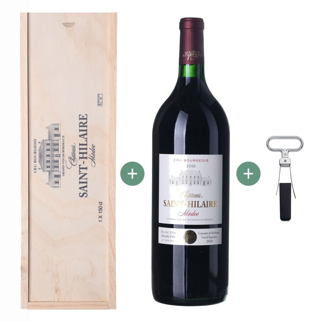 2016 Médoc Château Saint-Hilaire Magnum volume 1,5 l (+gift box & wine opener)